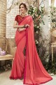 couleur rouge clair gerogette sari