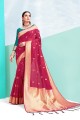 rubis couleur nylon saris en soie
