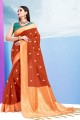 nylon saris en soie couleur sépia