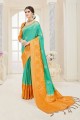 nylon saris en soie couleur turquoise
