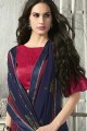 mousseline de soie couleur bleue brasso sari