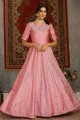 robe de soirée en taffetas rose