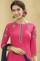 costume de couleur rose de coton camric de Patiala