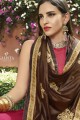 couleur brun rangoli, art saris en soie