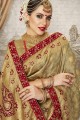 couleur or saris en soie