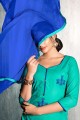 pc couleur bleu costume coton churidar