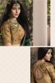 soie couleur vert forêt fantaisie georgette sari