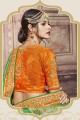 couleur verte lourd Banarasi sari de soie