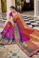 banarasi soie banarasi sari en multy avec tissage