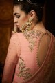 net costume Anarkali couleur rose clair