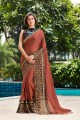 art couleur brun clair saris en soie