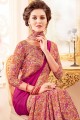 couleur magenta sari de soie de l'art