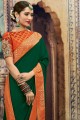 couleur vert tendre dolla sari de soie