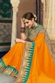 couleur jaune doux dolla sari de soie