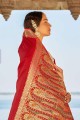 tissage rouge banarasi soie banarasi sari