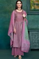 Costume de Palazzo en satin violet clair