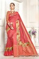 couleur rouge sari de soie art