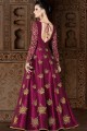 art couleur rose magenta costume soie Anarkali