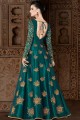 art couleur bleu sarcelle costume soie Anarkali