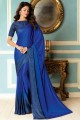 couleur bleu sari tissu fantaisie