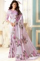 couleur lavendor sari tissu fantaisie