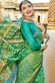 couleur verte coton super net sari