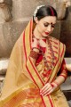 couleur beige sari de soie art