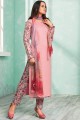coton de couleur rose clair salwar kameez