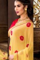 couleur jaune georgette sari