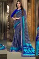 couleur bleu marine georgette sari