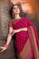 magenta couleur rose georgette sari