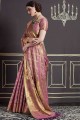 nylon couleur rose clair art saris en soie