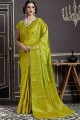 nylon couleur verte poire art saris en soie