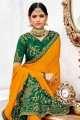 couleur jaune musturd doux sari de soie