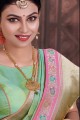 couleur vert pastel art saris en soie
