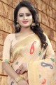 lin couleur beige sari