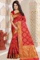 couleur rouge kanjivaram sari de soie art