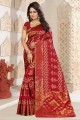 couleur rouge kanjivaram sari de soie art
