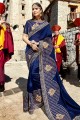 art couleur bleu marine saris en soie