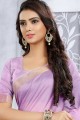coton couleur violet clair poly sari