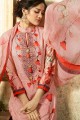 couleur rose clair batiste costume palazzo coton