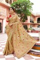 couleur beige georgette sari