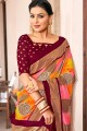 art couleur multi saris en soie