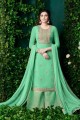 costume couleur vert clair georgette palazzo
