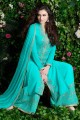couleur bleu turquoise georgette palazzo costume 