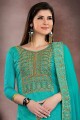 couleur bleu turquoise costume Chanderi churidar