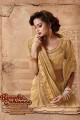 couleur beige fantaisie sari de soie