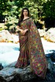 couleur menthe verte georgette sari
