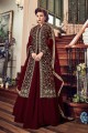 costume velours couleur marron Anarkali