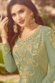 couleur vert pastel georgette costume Anarkali